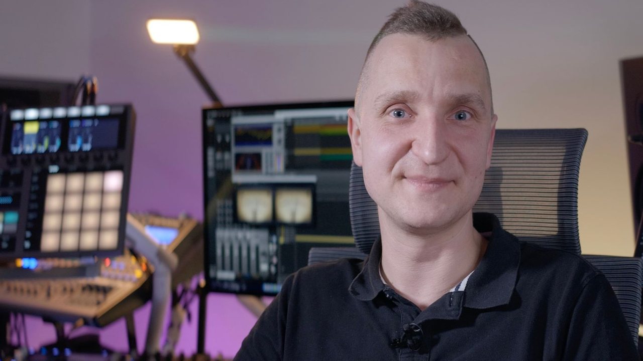 ADRIAN.L — Music Producer: documentary film, Adrian in his Kraków studio